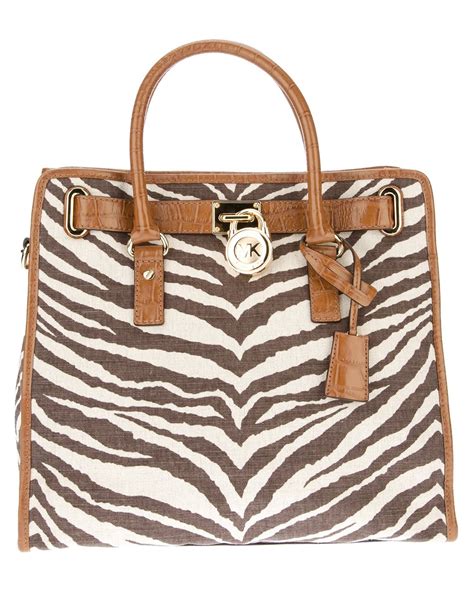 michael kors zebra print handbag for sale .